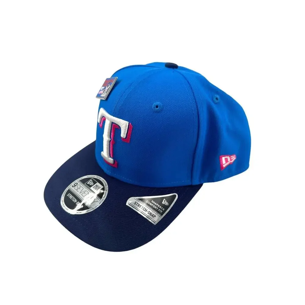 Texas Rangers Big League Chew Cotton Candy New Era 9SEVENTY Stretch-Snap Cap NWT